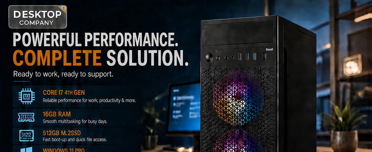 Core i7 Desktop Computer PC | Core i7-4770 3.40Ghz| 16GB RAM | 512GB SSD | 5G WiFi & Bluetooth | HDMI, VGA, Ethernet | USB 3.0 | Windows 11 Pro & Office 24 Installed | 2 Year On-Site Warranty