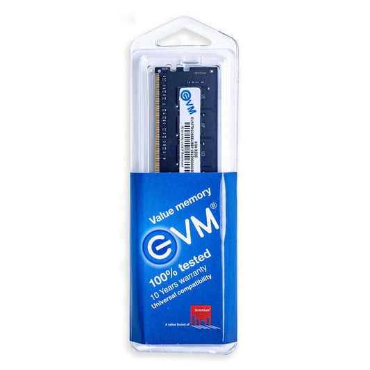 EVM 8GB DDR4 Desktop RAM 3200MHz | Long-DIMM – 1.2V Low Voltage |288-PIN Pin, Intel & AMD Compatible | High-Speed PC Memory Upgrade | 10 Year Warranty (EVMT8G3200U88P)