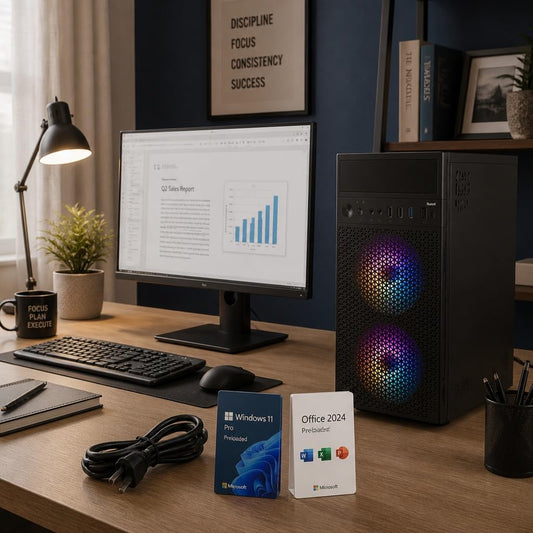 Core i7 Desktop Computer PC | Core i7-4770 3.40Ghz| 16GB RAM | 512GB SSD | 5G WiFi & Bluetooth | HDMI, VGA, Ethernet | USB 3.0 | Windows 11 Pro & Office 24 Installed | 2 Year On-Site Warranty
