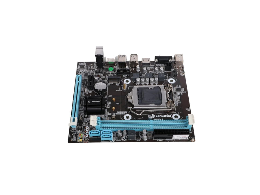 Consistent H81 Motherboard with NVMe M.2 Slot | Micro ATX Desktop Motherboard for Intel 4th & 5th Gen Core i3/i5/i7 | Dual Channel DDR3 RAM, USB 3.0, HDMI & VGA